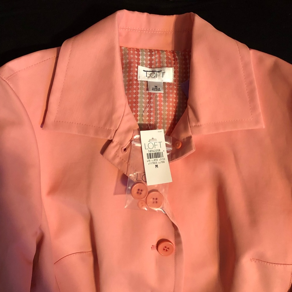 BNWT Loft Pale Pink Rain Coat